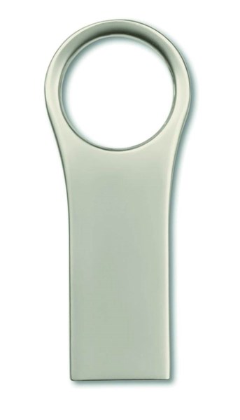 Obrázky: Malý hliníkový USB flash disk s kul. otvorem, 64GB