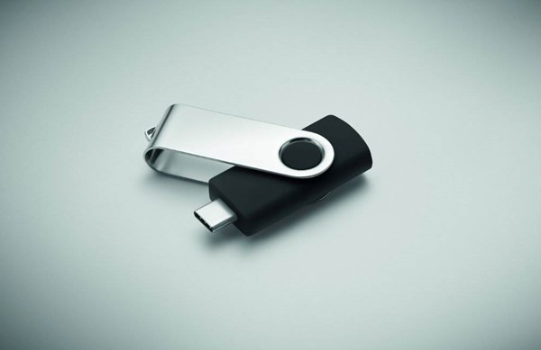 Obrázky: USB flash disk Twister 3.0, typ-C 16GB černý, Obrázek 4