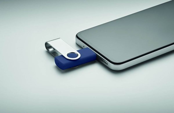 Obrázky: USB flash disk Twister 3.0, typ-C 16GB tmavě modrý, Obrázek 6