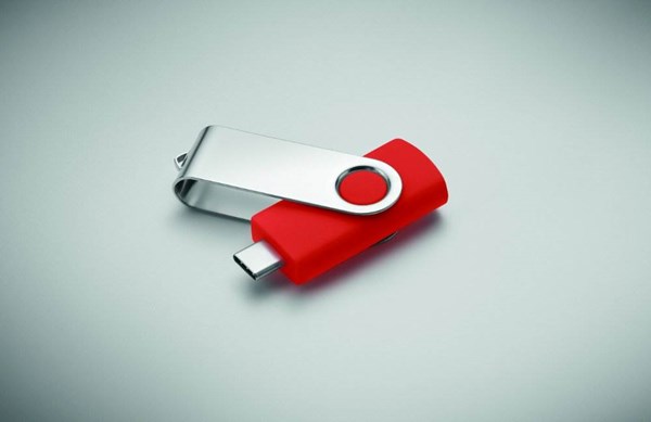 Obrázky: USB flash disk Twister 3.0, typ-C 16GB červený, Obrázek 4