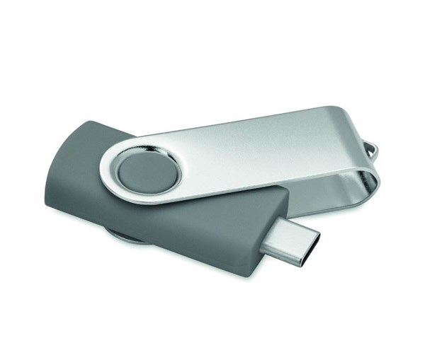 Obrázky: USB flash disk Twister 3.0, typ-C 16GB šedý
