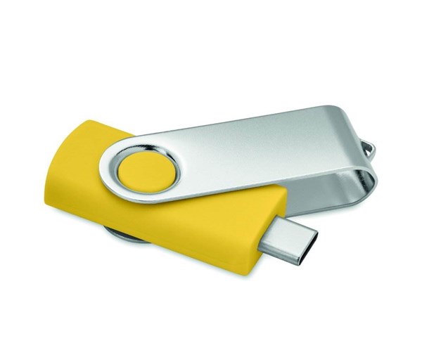 Obrázky: USB flash disk Twister 3.0, typ-C 16GB žlutý