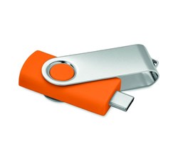 Obrázky: USB flash disk Twister 3.0, typ-C 16GB oranžový