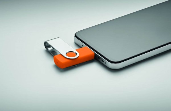 Obrázky: USB flash disk Twister 3.0, typ-C 16GB oranžový, Obrázek 6