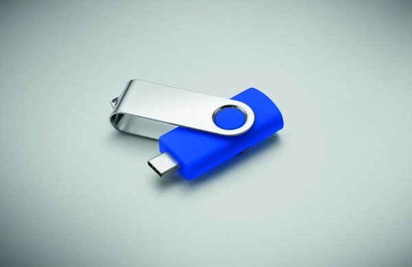 Obrázky: USB flash disk Twister 3.0, typ-C 16GB střed.modrý, Obrázek 4
