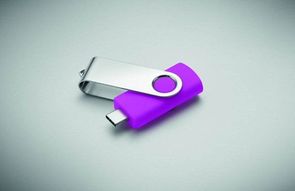 Obrázky: USB flash disk Twister 3.0, typ-C 16GB růžový, Obrázek 4