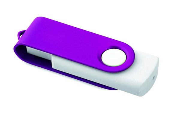 Obrázky: Twister Rotoflash fialovo-bílý USB flash disk 4GB