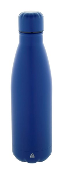 Obrázky: Láhev 790ml z recykl. nerezové oceli, střed. modrá