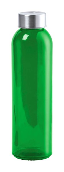 Obrázky: Zelená skleněná láhev 500ml s nerez. uzávěrem