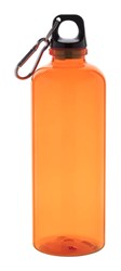 Obrázky: Oranžová RPET láhev s hliníkovou karabinou, 600ml