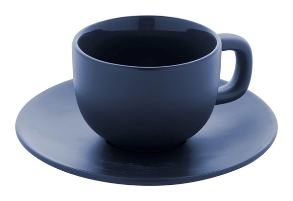 Obrázky: 2ks šálků 200ml s podšálkem na cappuccino, modré, Obrázek 5