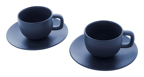 Obrázky: 2ks šálků 200ml s podšálkem na cappuccino, modré, Obrázek 6