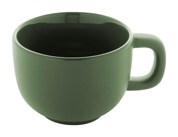 Obrázky: 2ks šálků 200ml s podšálkem na cappuccino, zelené, Obrázek 11