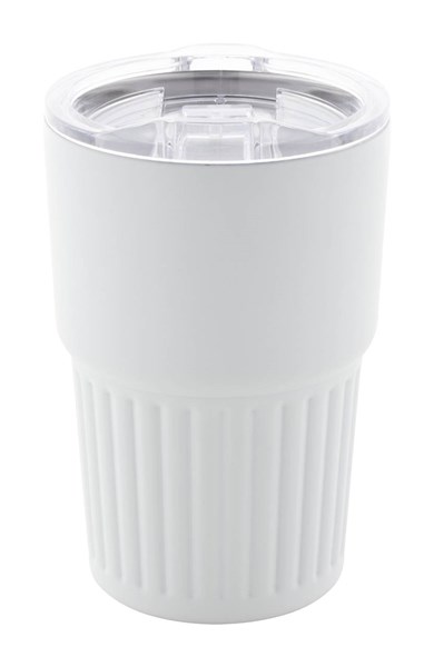 Obrázky: Dvoustěnný termohrnek-recykl. nerez, víčko, bílá, Obrázek 4