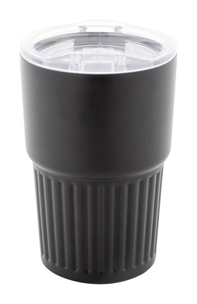 Obrázky: Dvoustěnný termohrnek-recykl. nerez, víčko, černá, Obrázek 4