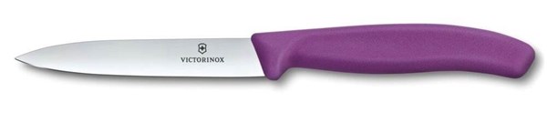 Obrázky: Fialový pastel.nůž na zeleninu VICTORINOX,hladký10cm