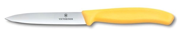 Obrázky: Žlutý pastel.nůž na zeleninu VICTORINOX,hladký10cm