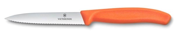 Obrázky: Oranž.pastel.nůž na zeleninu VICTORINOX,vlnky 10cm