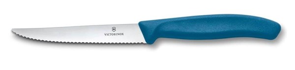 Obrázky: Modrý pastel. steakový nůž VICTORINOX 11cm,vlnky