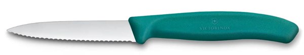Obrázky: Zelený pastel.nůž na zeleninu VICTORINOX,vlnky 8cm