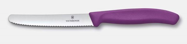 Obrázky: Fialový pastel. nůž na rajčata VICTORINOX, vlnky