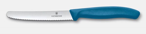 Obrázky: Modrý pastel. nůž na rajčata VICTORINOX, vlnky