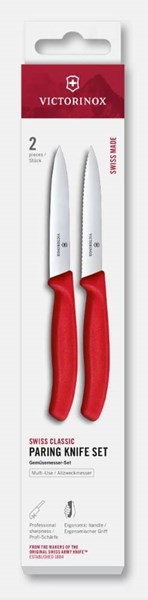 Obrázky: Set-2nože VICTORINOX v pap. krab., červená-NA OBJ.