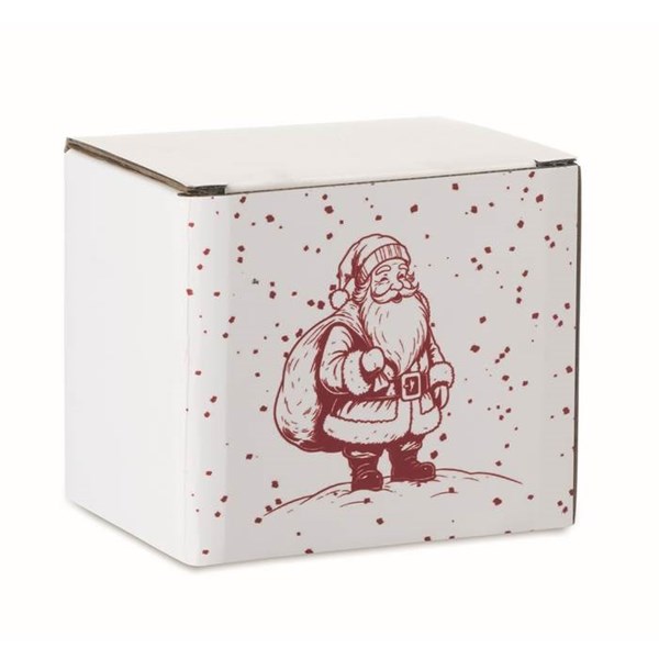 Obrázky: Vánoční ker. hrnek 300ml v krabičce, červ.Santa, Obrázek 3