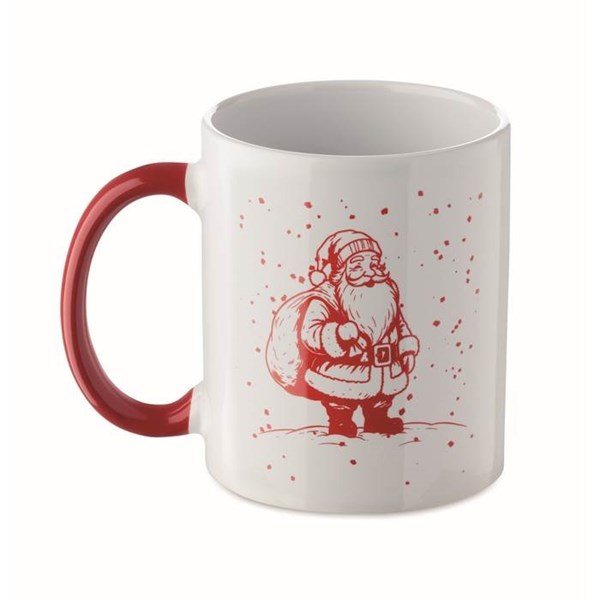 Obrázky: Vánoční ker. hrnek 300ml v krabičce, červ.Santa, Obrázek 12