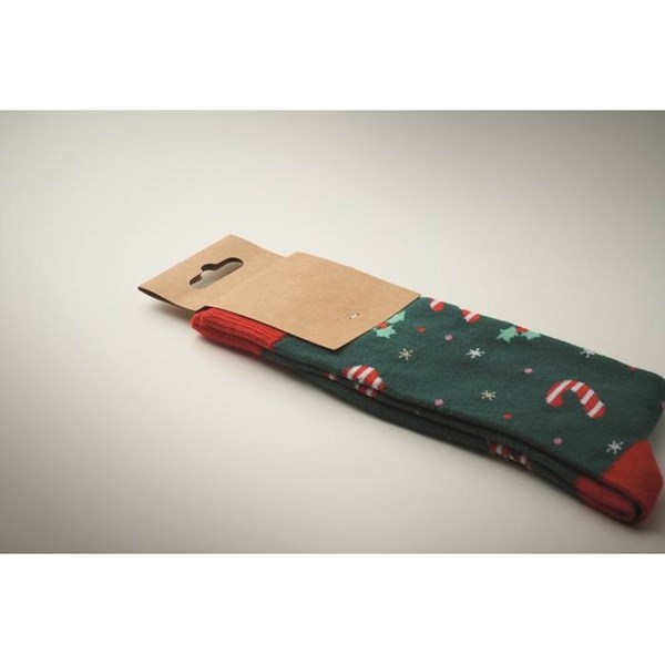 Obrázky: Pár vánočních ponožek L, zelené, Obrázek 3