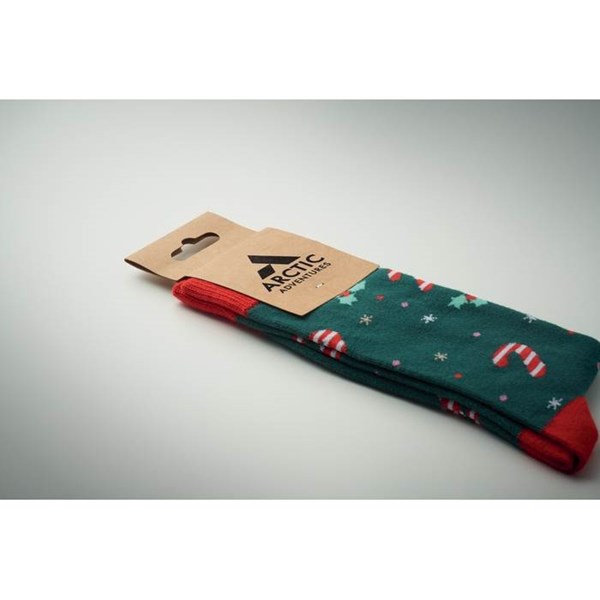 Obrázky: Pár vánočních ponožek L, zelené, Obrázek 4