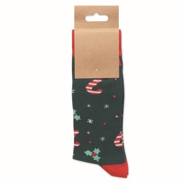 Obrázky: Pár vánočních ponožek L, zelené, Obrázek 6