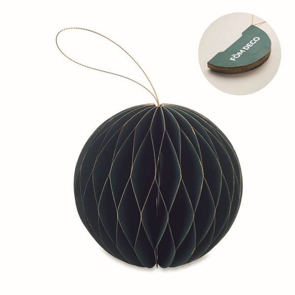 Obrázky: Skládací papírová vánoční koule, zelená