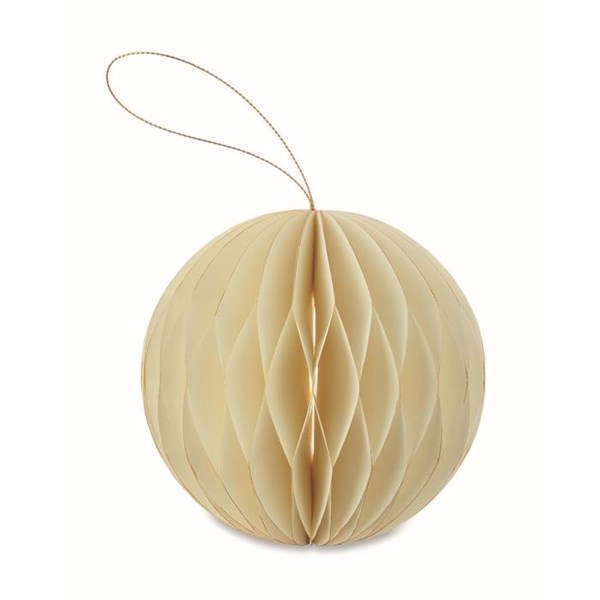 Obrázky: Skládací papírová vánoční koule, krémová, Obrázek 4