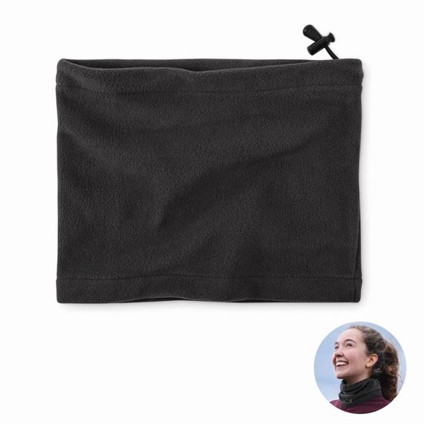 Obrázky: Černá fleecová nastavitelná bandana