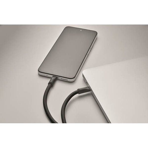 Obrázky: Šňůrka na krk-nabíjecí a datový kabel 60W, černá, Obrázek 6