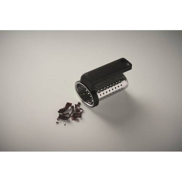 Obrázky: Čajový nerez louhovač s háčkem z PP, černá, Obrázek 4