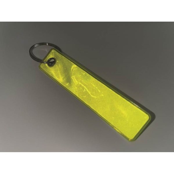 Obrázky: Reflexní přívěsek z PVC, neonově žlutá, Obrázek 3