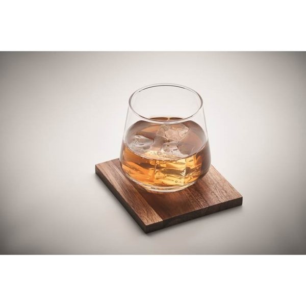 Obrázky: Sada sklenic na whisky 200ml s akáciovým podtáckem, Obrázek 5