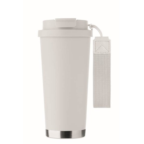 Obrázky: Termohrnek z rec. nerez 500ml a poutkem, bílá, Obrázek 6