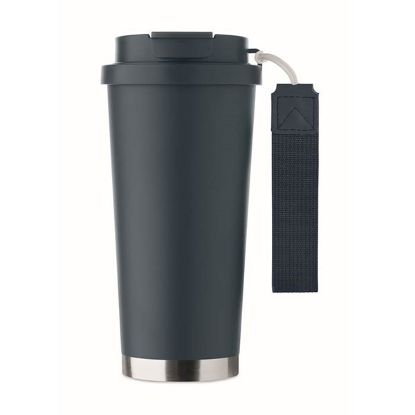 Obrázky: Termohrnek z rec. nerez 500ml a poutkem, fr. modrá, Obrázek 6