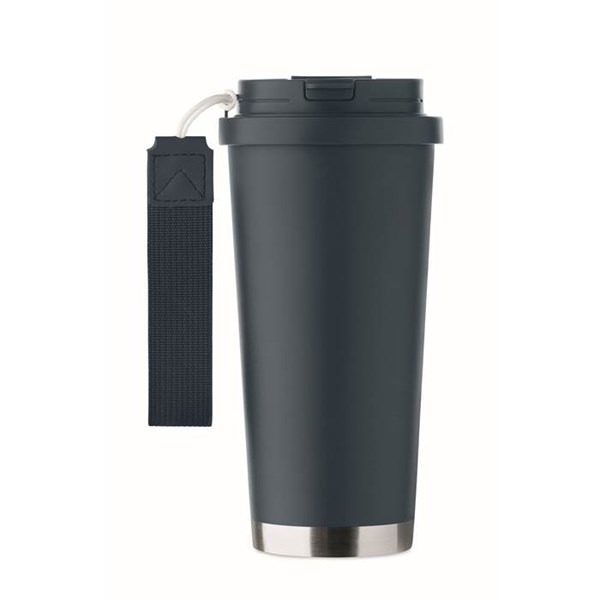 Obrázky: Termohrnek z rec. nerez 500ml a poutkem, fr. modrá, Obrázek 9
