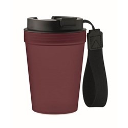 Obrázky: Jednostěnný hrnek 300 ml s PES poutkem, vínová