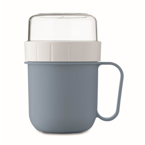 Obrázky: Cestovní dvojhrnek z PP 450ml/160ml, petrolejová, Obrázek 8