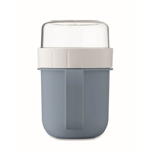Obrázky: Cestovní dvojhrnek z PP 450ml/160ml, petrolejová, Obrázek 9