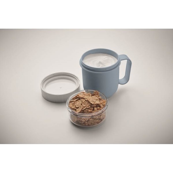 Obrázky: Cestovní dvojhrnek z PP 450ml/160ml, petrolejová, Obrázek 14