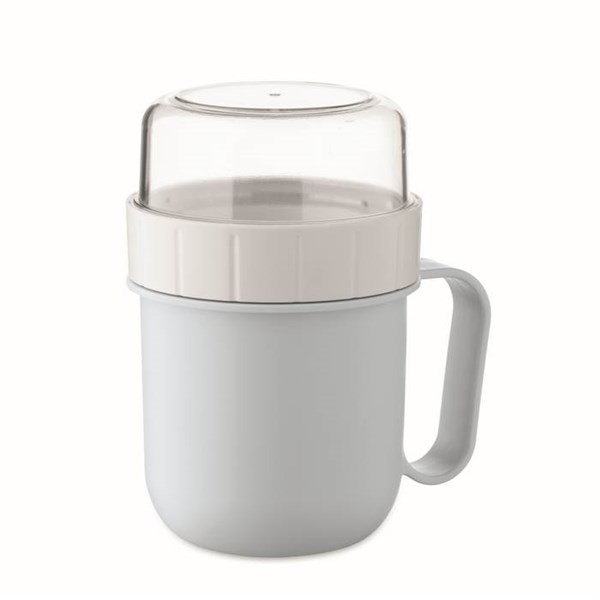 Obrázky: Cestovní dvojhrnek z PP 450ml/160ml, sv. modrá