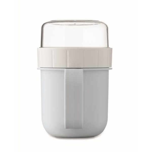 Obrázky: Cestovní dvojhrnek z PP 450ml/160ml, sv. modrá, Obrázek 9