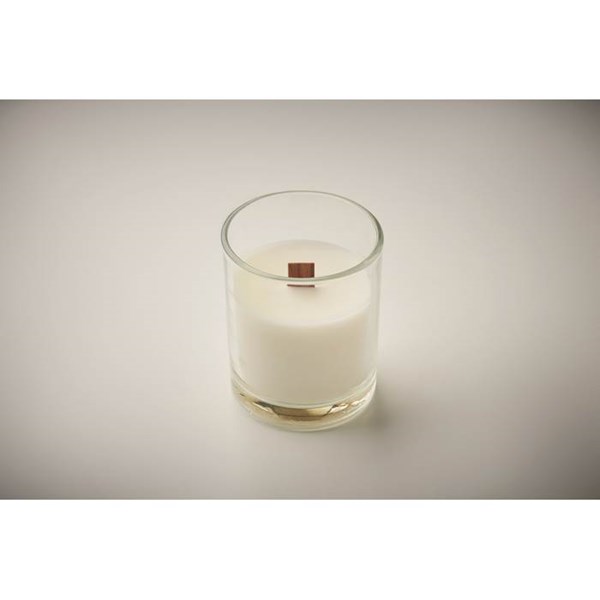 Obrázky: Skleněná svíčka z rostlinného vosku 80g, transp., Obrázek 2