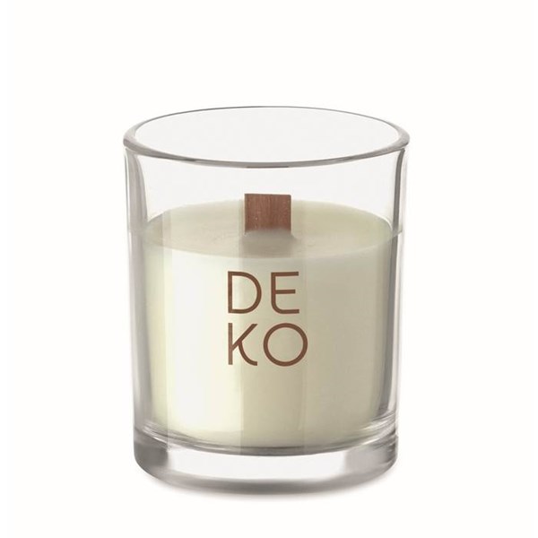 Obrázky: Skleněná svíčka z rostlinného vosku 80g, transp., Obrázek 8